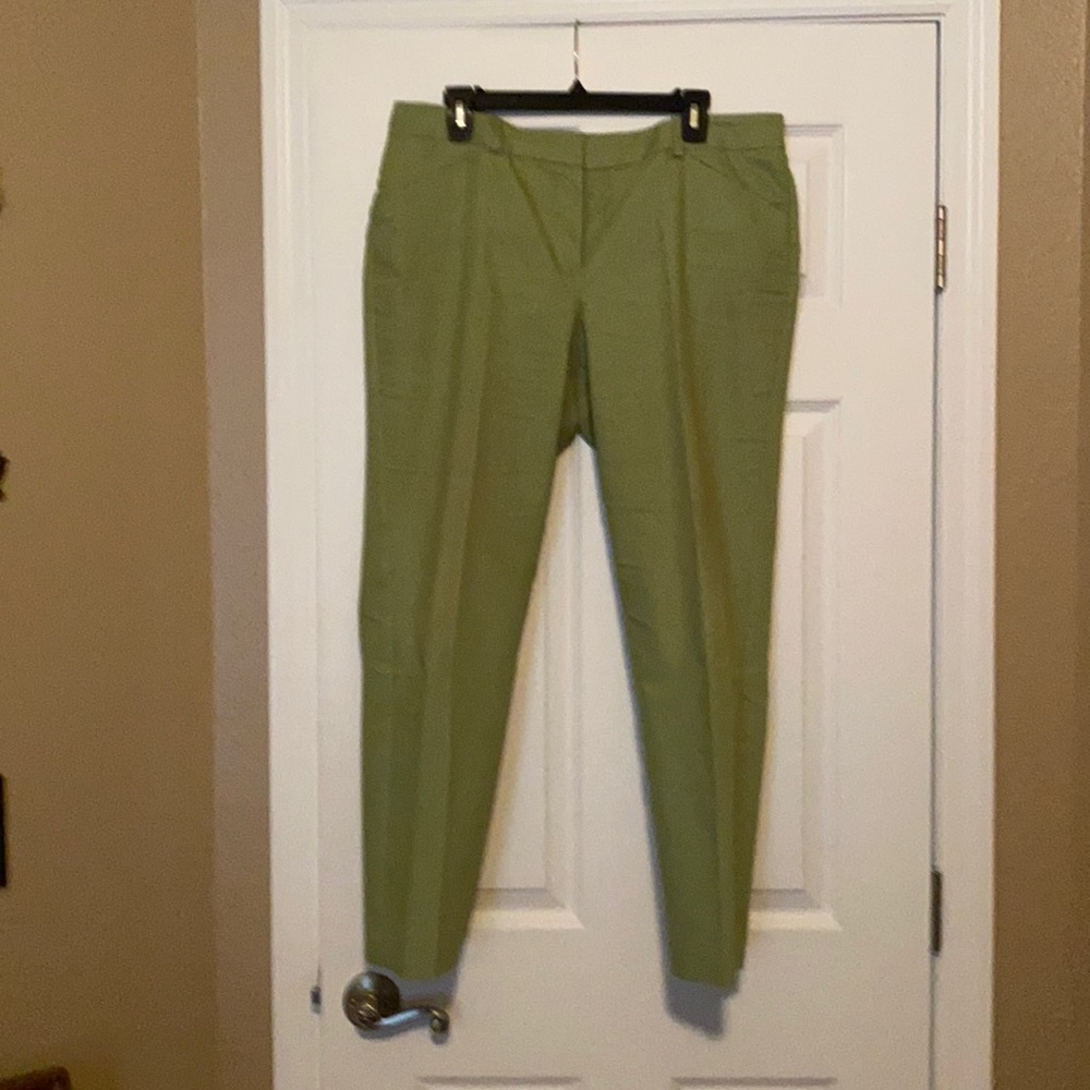 New Directions lime green tapered leg pants. Size 12